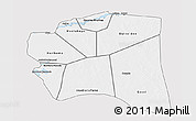 Silver Style 3D Map of Gourma-Rharous, single color outside