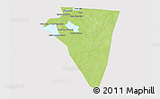 Physical 3D Map of Bambara-Maoude, cropped outside