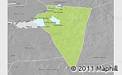 Physical 3D Map of Bambara-Maoude, desaturated