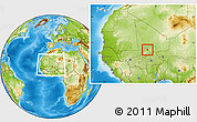 Physical Location Map of Bambara-Maoude, within the entire country