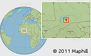 Savanna Style Location Map of Bambara-Maoude