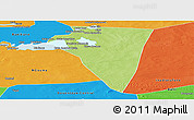 Physical Panoramic Map of Bambara-Maoude, political outside