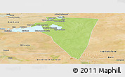 Physical Panoramic Map of Bambara-Maoude, satellite outside