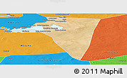 Satellite Panoramic Map of Bambara-Maoude, political outside