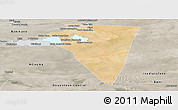 Satellite Panoramic Map of Bambara-Maoude, semi-desaturated