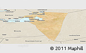 Satellite Panoramic Map of Bambara-Maoude, shaded relief outside