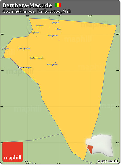 Savanna Style Simple Map of Bambara-Maoude