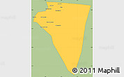 Savanna Style Simple Map of Bambara-Maoude, single color outside