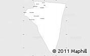 Silver Style Simple Map of Bambara-Maoude, single color outside