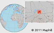 Gray Location Map of Inadiatafane