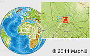 Physical Location Map of Inadiatafane