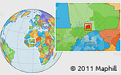Political Location Map of Inadiatafane