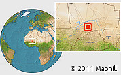 Satellite Location Map of Inadiatafane