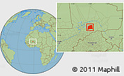 Savanna Style Location Map of Inadiatafane