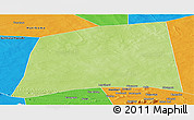 Physical Panoramic Map of Inadiatafane, political outside
