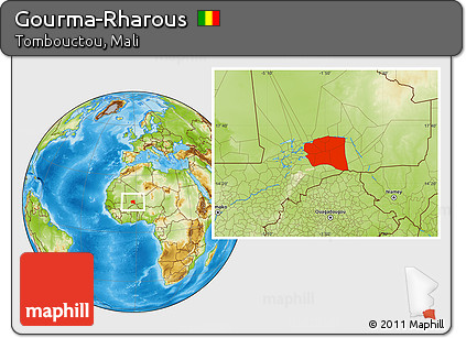 Physical Location Map of Gourma-Rharous