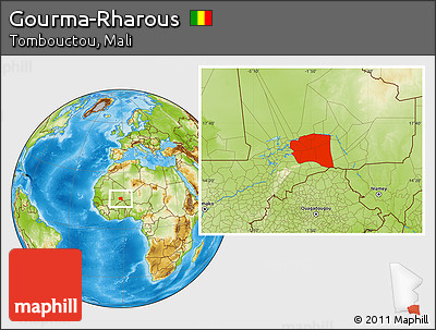 Physical Location Map of Gourma-Rharous