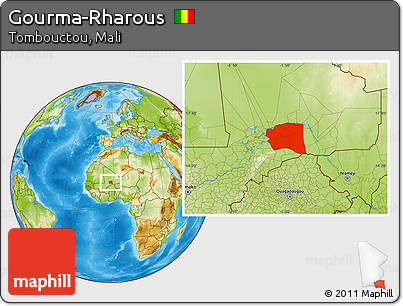 Physical Location Map of Gourma-Rharous