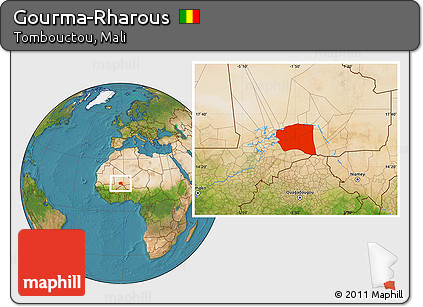 Satellite Location Map of Gourma-Rharous