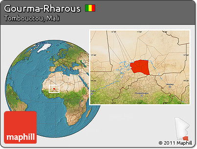 Satellite Location Map of Gourma-Rharous