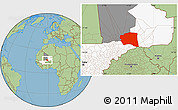 Savanna Style Location Map of Gourma-Rharous, highlighted country, highlighted parent region