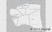 Gray Map of Gourma-Rharous, single color outside
