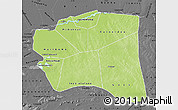 Physical Map of Gourma-Rharous, darken, desaturated