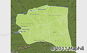 Physical Map of Gourma-Rharous, darken