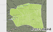 Physical Map of Gourma-Rharous, darken, semi-desaturated