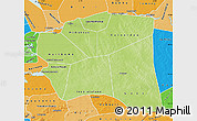 Physical Map of Gourma-Rharous, political shades outside