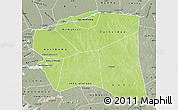 Physical Map of Gourma-Rharous, semi-desaturated
