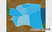 Political Shades Map of Gourma-Rharous, darken