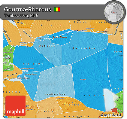 Political Shades Map of Gourma-Rharous