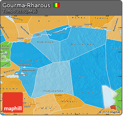 Political Shades Map of Gourma-Rharous