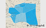 Political Shades Map of Gourma-Rharous, shaded relief outside