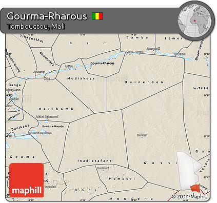 Shaded Relief Map of Gourma-Rharous