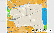 Shaded Relief Map of Gourma-Rharous, political shades outside