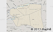 Shaded Relief Map of Gourma-Rharous, semi-desaturated