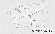 Silver Style Map of Gourma-Rharous, single color outside