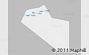 Gray 3D Map of Modiakoye, single color outside