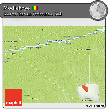 Physical 3D Map of Modiakoye