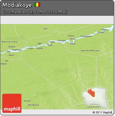 Physical 3D Map of Modiakoye