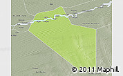 Physical 3D Map of Modiakoye, semi-desaturated