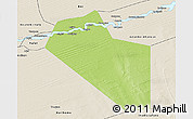 Physical 3D Map of Modiakoye, shaded relief outside