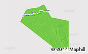 Political 3D Map of Modiakoye, cropped outside