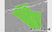 Political 3D Map of Modiakoye, desaturated
