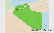 Political 3D Map of Modiakoye, lighten