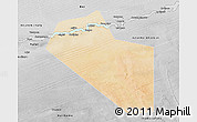 Satellite 3D Map of Modiakoye, desaturated