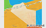 Satellite 3D Map of Modiakoye, political outside