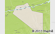 Shaded Relief 3D Map of Modiakoye, physical outside